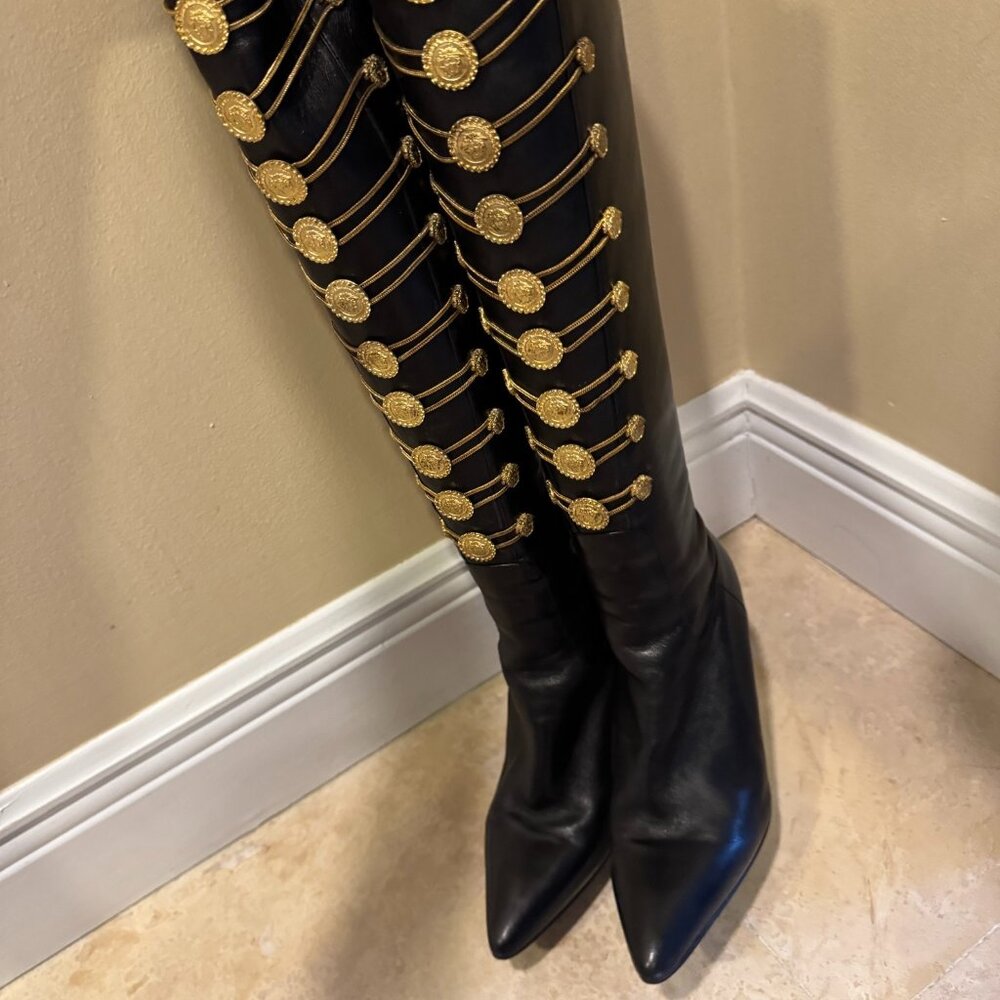 Gianni Versace 1993 A/W Medusa Emblem Grunge Boot (Size 9)